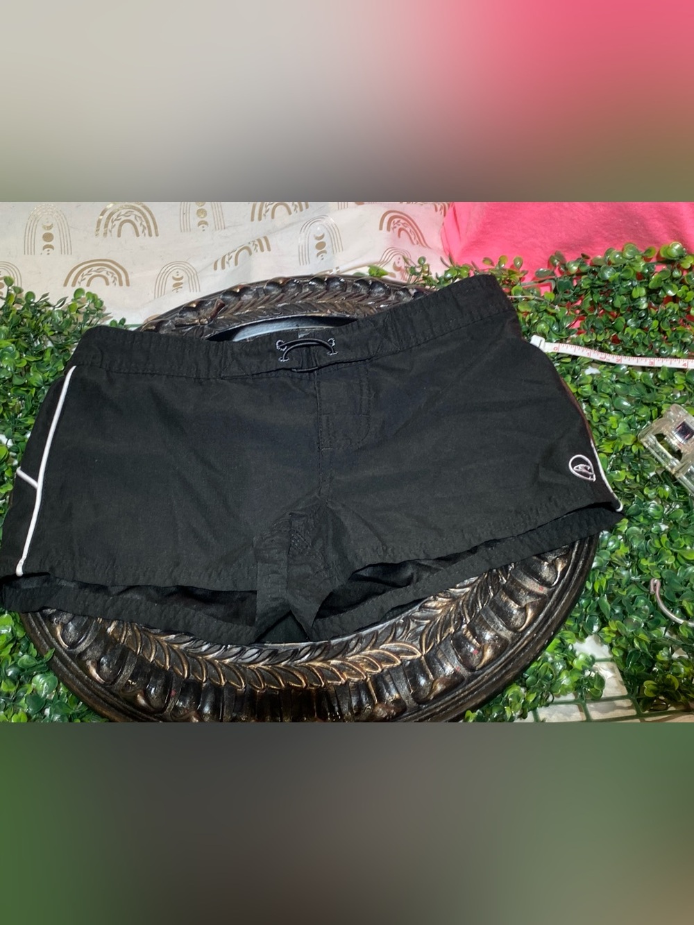 O'Neill Black Athletic Shorts with White Piping